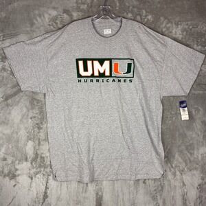 Box Seat Miami Hurricanes T-Shirt Mens 2XL Gray Short Sleeve UM NCAA College New